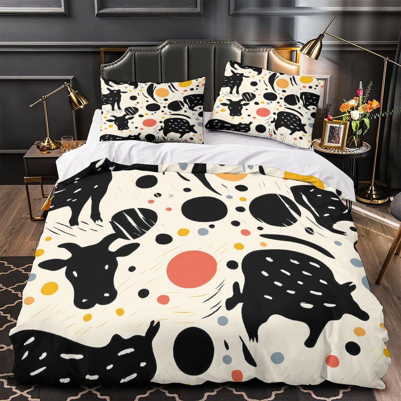 Housse de Couette Animaux de la Ferme 3D pour Chambre Enfant Style Moderne