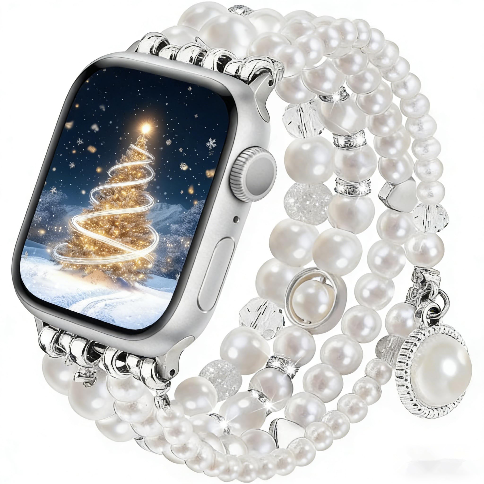 ブレスレット・バングル mallow ino Pearl bracelet Amazon.com: V-MORO Compatible with Apple Watch Band Pearl Series 9