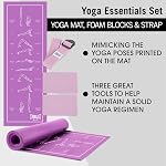 Everlast FIT Yoga Essentials Kit - Non-Slip Yoga Mat, Foam Blocks & Strap - Complete Yoga Set for Home Gym, Pilates & Meditation - Yoga Accessories for Flexibility, Balance & Stretching