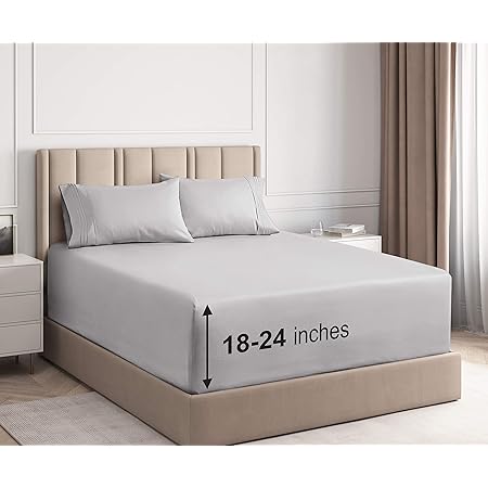 Amazon Com Extra Deep Pocket Sheets 6 Piece Sheet Set Queen Sheets Deep Pocket Extra Deep Pocket Queen Sheets Deep Fitted Sheet Set Extra Deep Pocket Queen Size Sheets