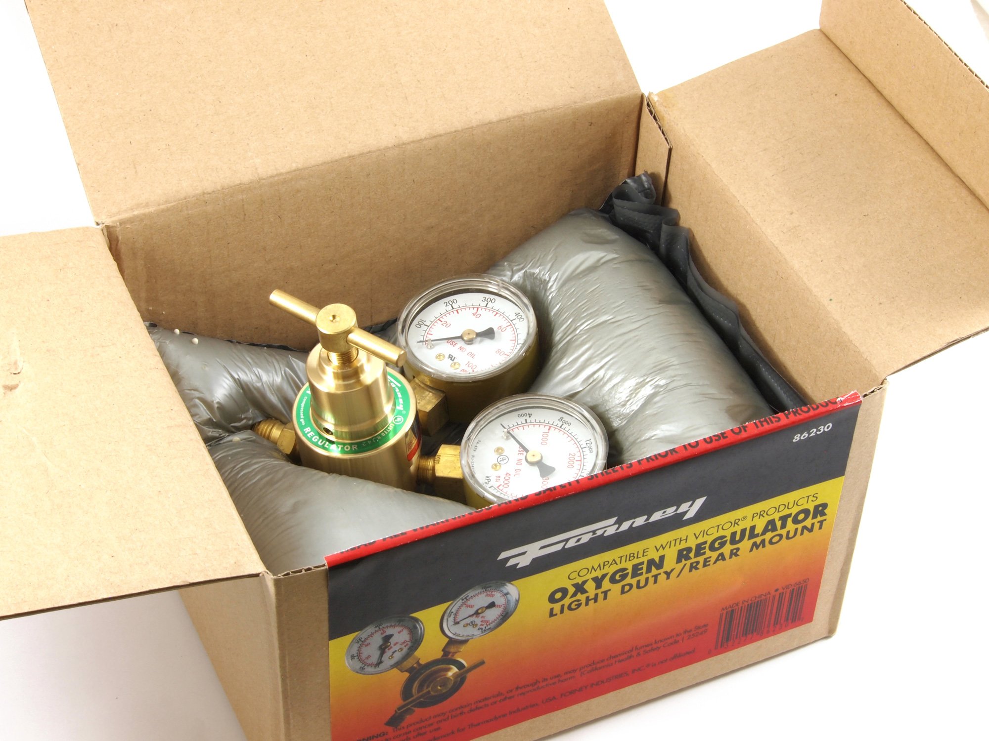 Forney 86230 Oxygen Regulator, Light Duty, Victor Style