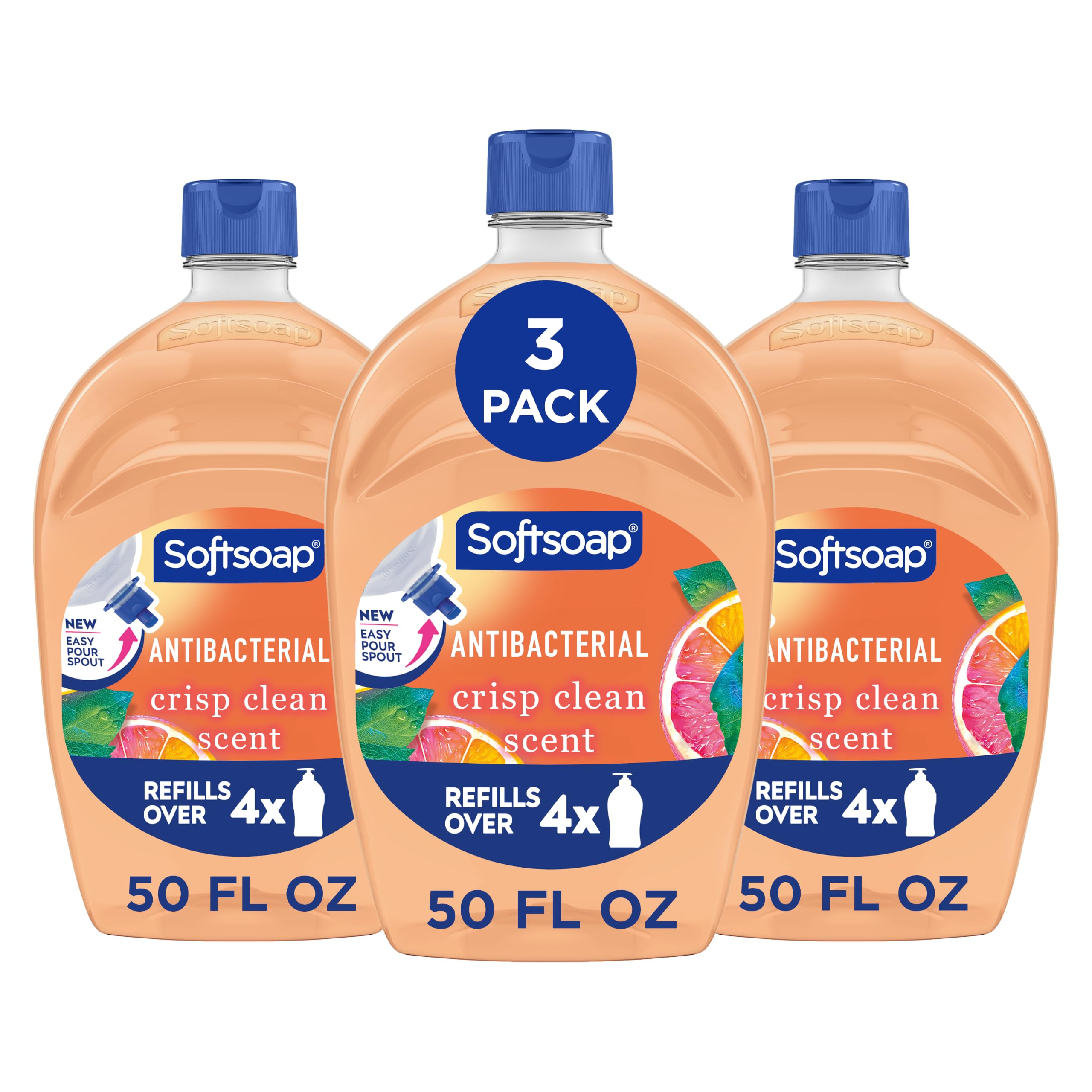 Softsoap Crisp Clean Antibacterial Liquid Hand Soap Refill, 50 fl oz
