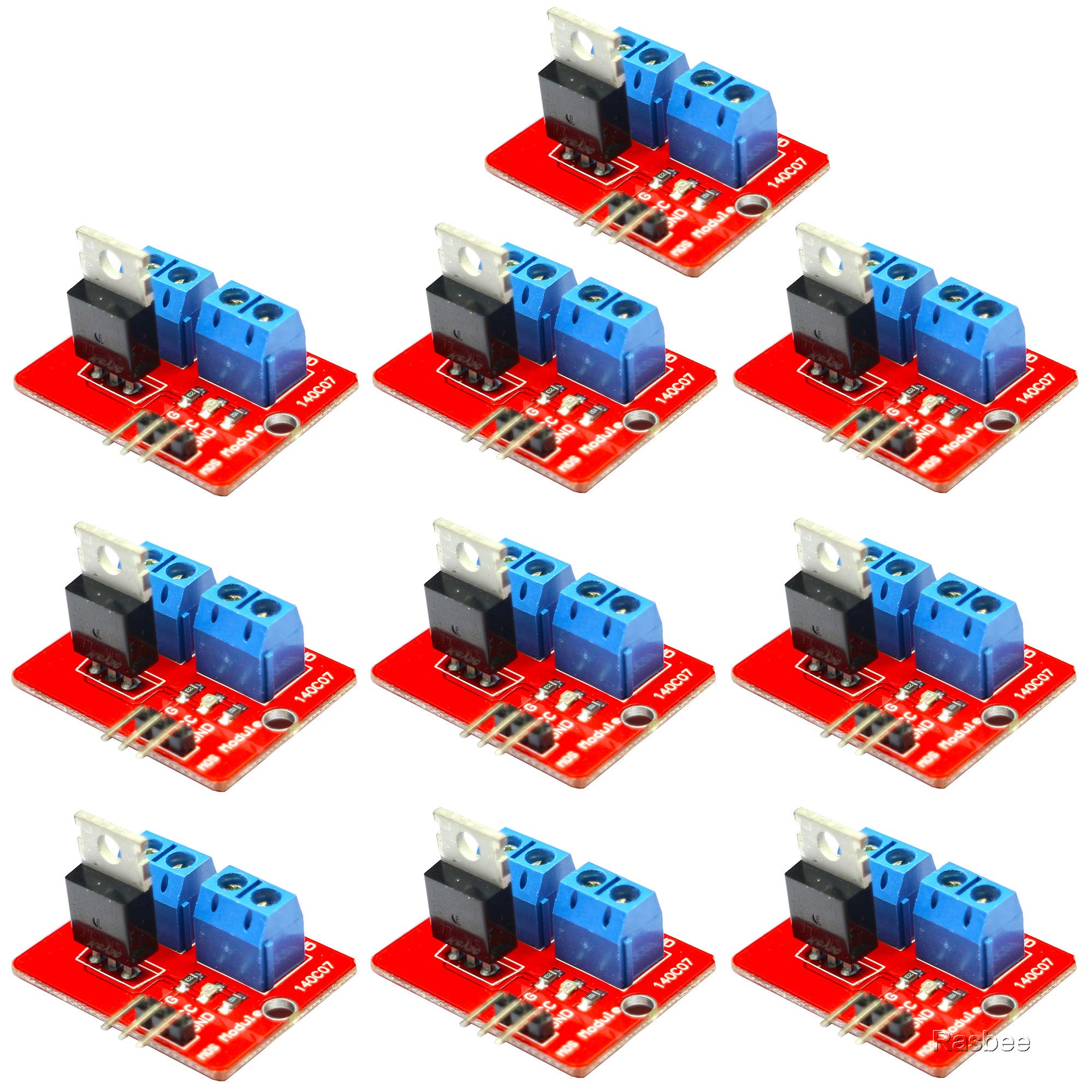 Amazon.co.jp: RASBEE 10個 0〜24V 5A IRF520 MOSFETドライバ