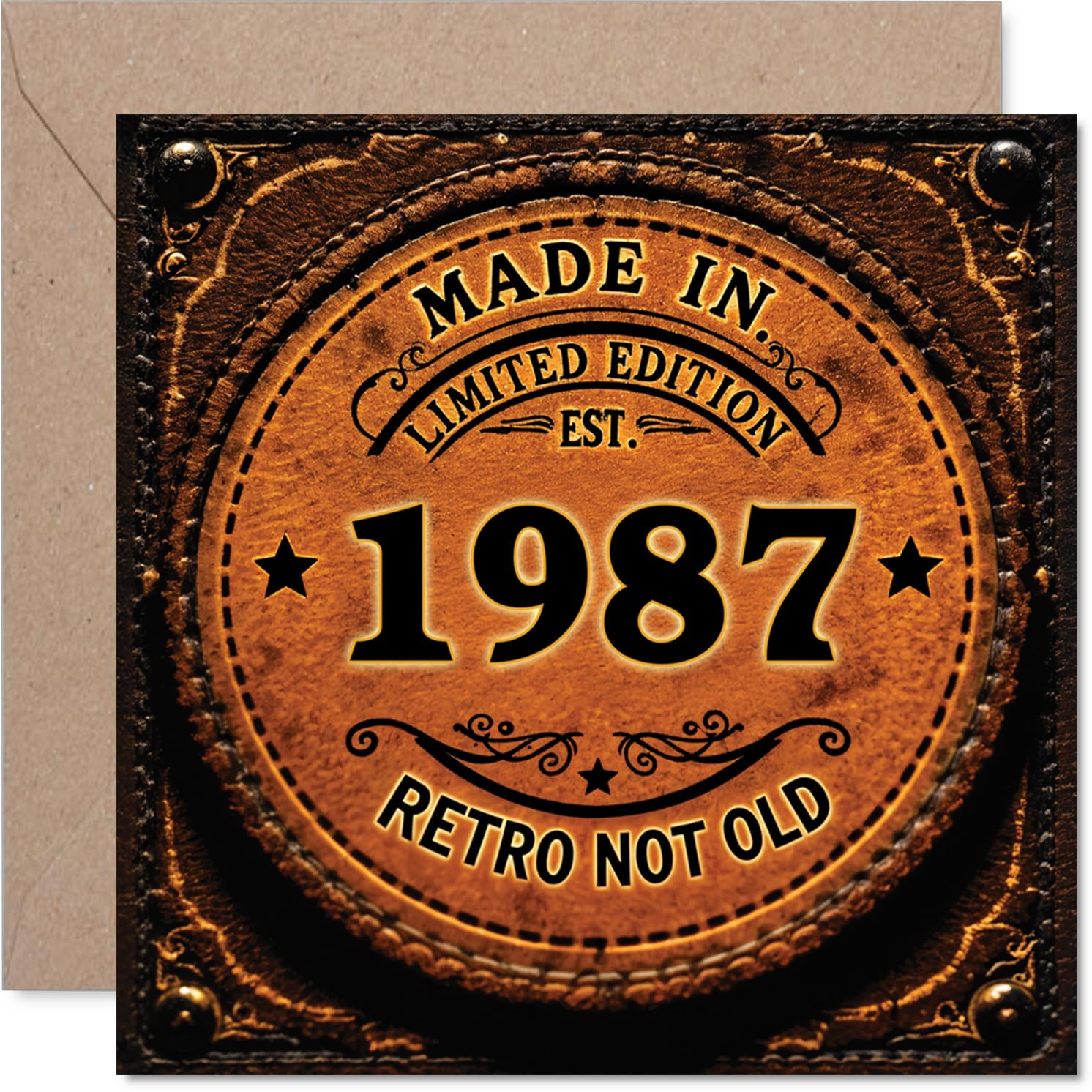39th Birthday Card for Men Women - Retro Not Old - Happy 39 Birthday Cards for Niece Daughter Uncle Son Auntie Neighbour, 145mm Bday Greeting Cards