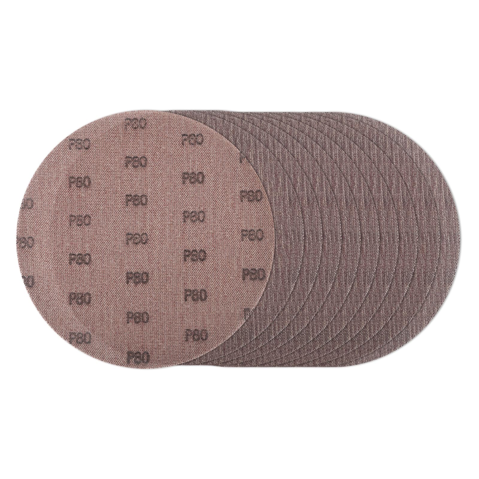 Befun 10 Stück Schleifgitter 225mm Klett, Staubfreie Schleifnetz 80# | Beflockte Oberfläche, Schleifscheibe Antiblockierende Schleifpads Schleifpapier für Deckenschleifer Trockenbauschleifer