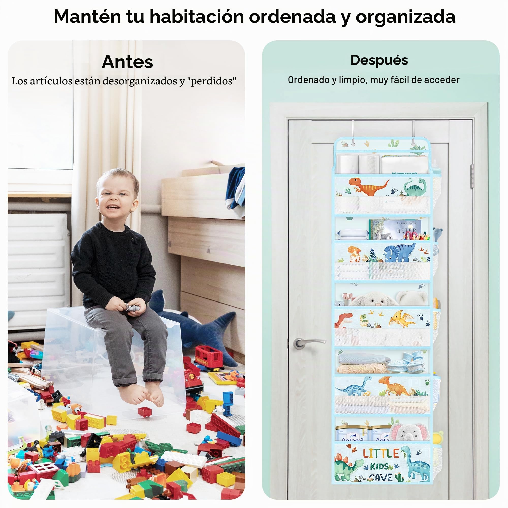 Clastyle Organizador Colgante Puerta Dinosaurio Bolsa Almacenamiento