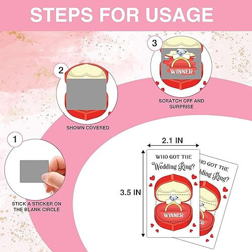 Miniatura 3 de Juegos de tarjetas para rascar para despedida de soltera, juego de despedida de soltera, ideas para fiestas de compromiso, actividades para anillos