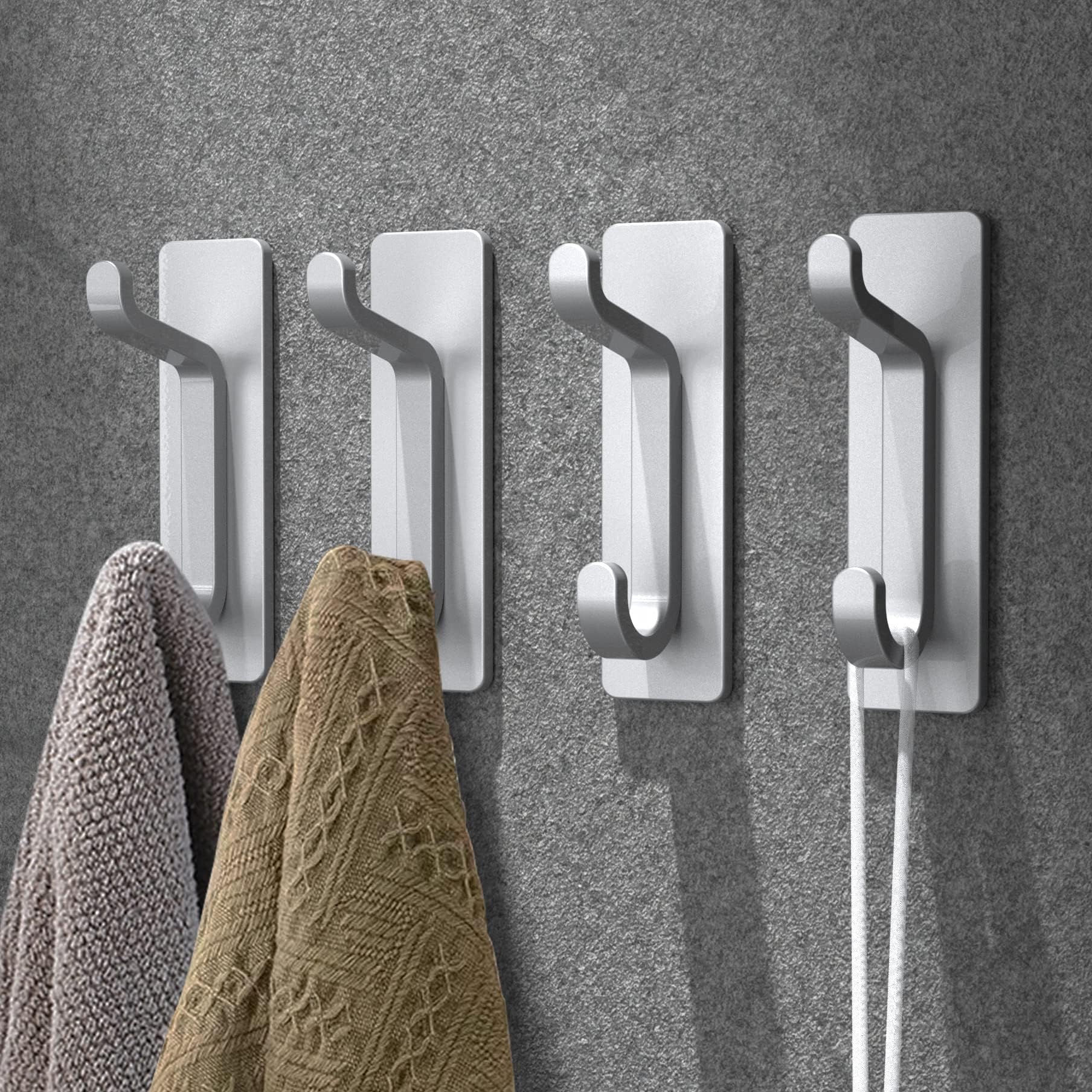 FINDIR 6 pcs Patere Murale Crochets à Serviette Patere Salle de Bain Patère Murale Crochet Mural a Visser Porte Manteau Salle de Bain pour murs