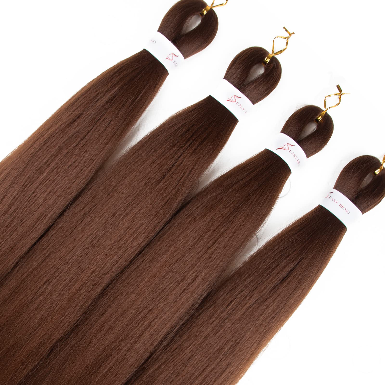 Pre-stretched Braiding Hair Professional Easy Crochet Braid Hair 26 Inch 8 Packs Hot Water Setting Soft Synthetic Braiding Hair Extension for Twist Senegalese Crochet Hair (26 inch, 30#)