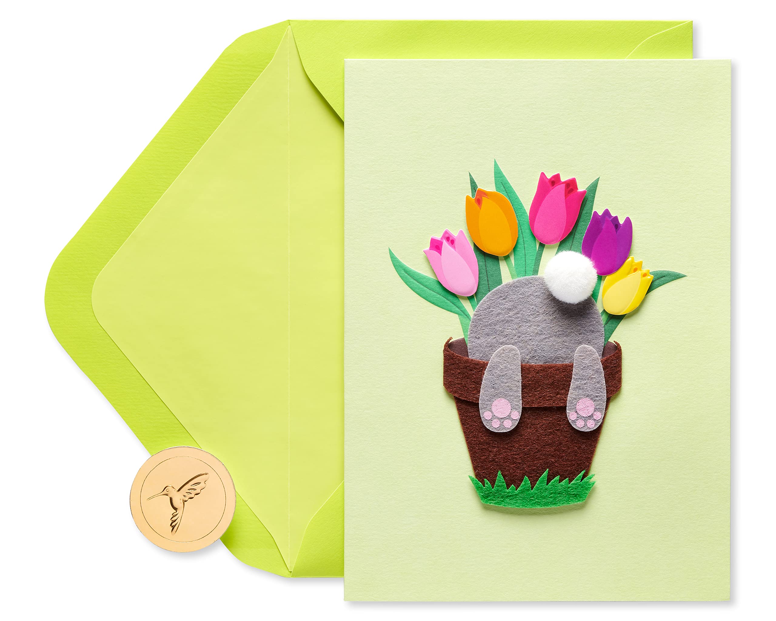 Amazon.com : Papyrus Easter Card for Kids (Bunny in Flower Pot) : Office  Products