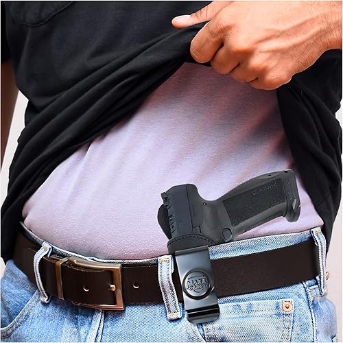 Miniatura 2 de Maxx Carry by PH - Funda de cuero para pistola oculta IWB de mano derecha funda de cuero oculta para pistola Canik TP9 SFX funda de transporte
