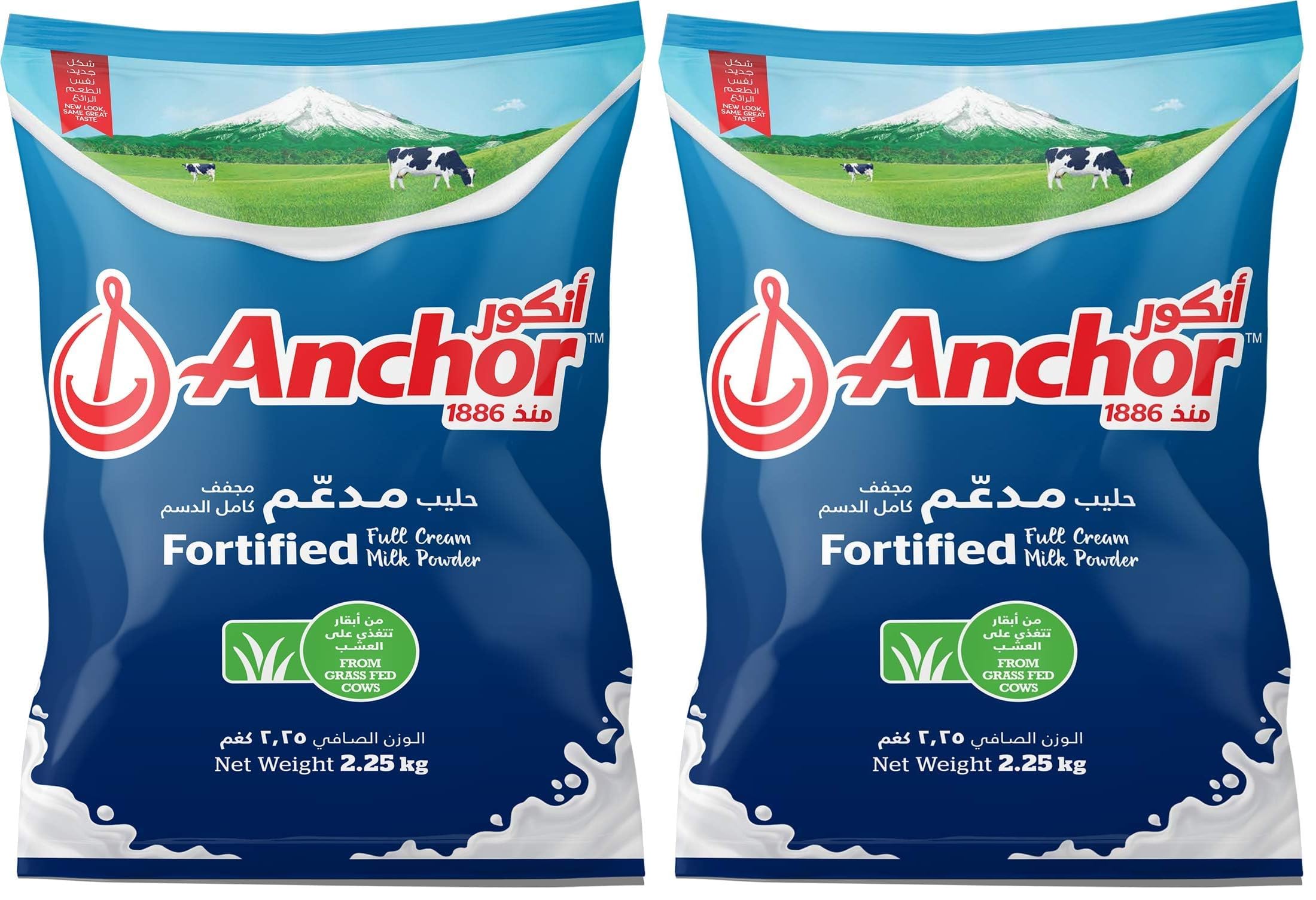 Anchor Full Cream Milk Powder Pouch 2.25kg (Pack of 2)