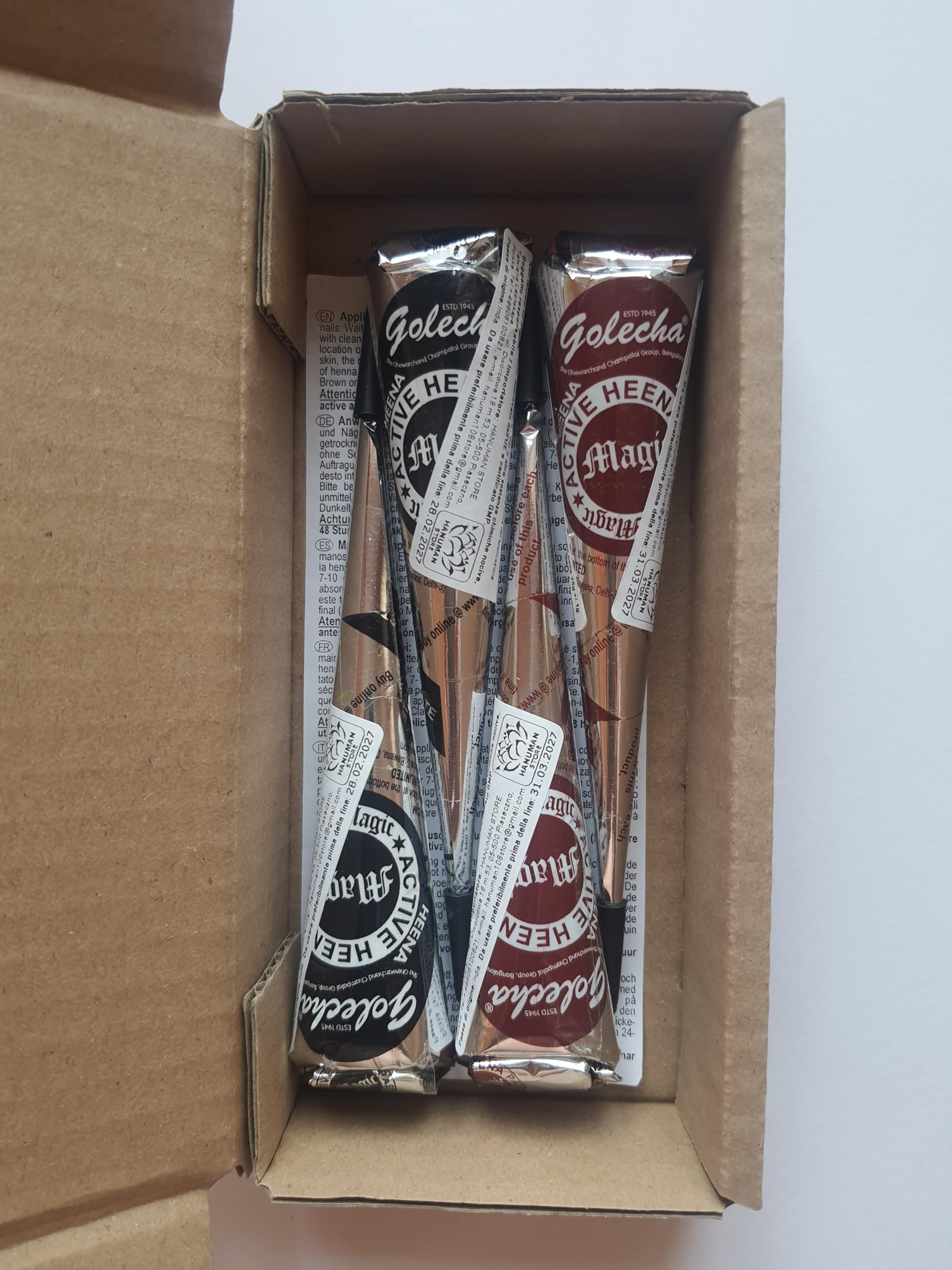 Golecha Deezee 4 x 25 g, Marron & Black, No PPD, No Ammony