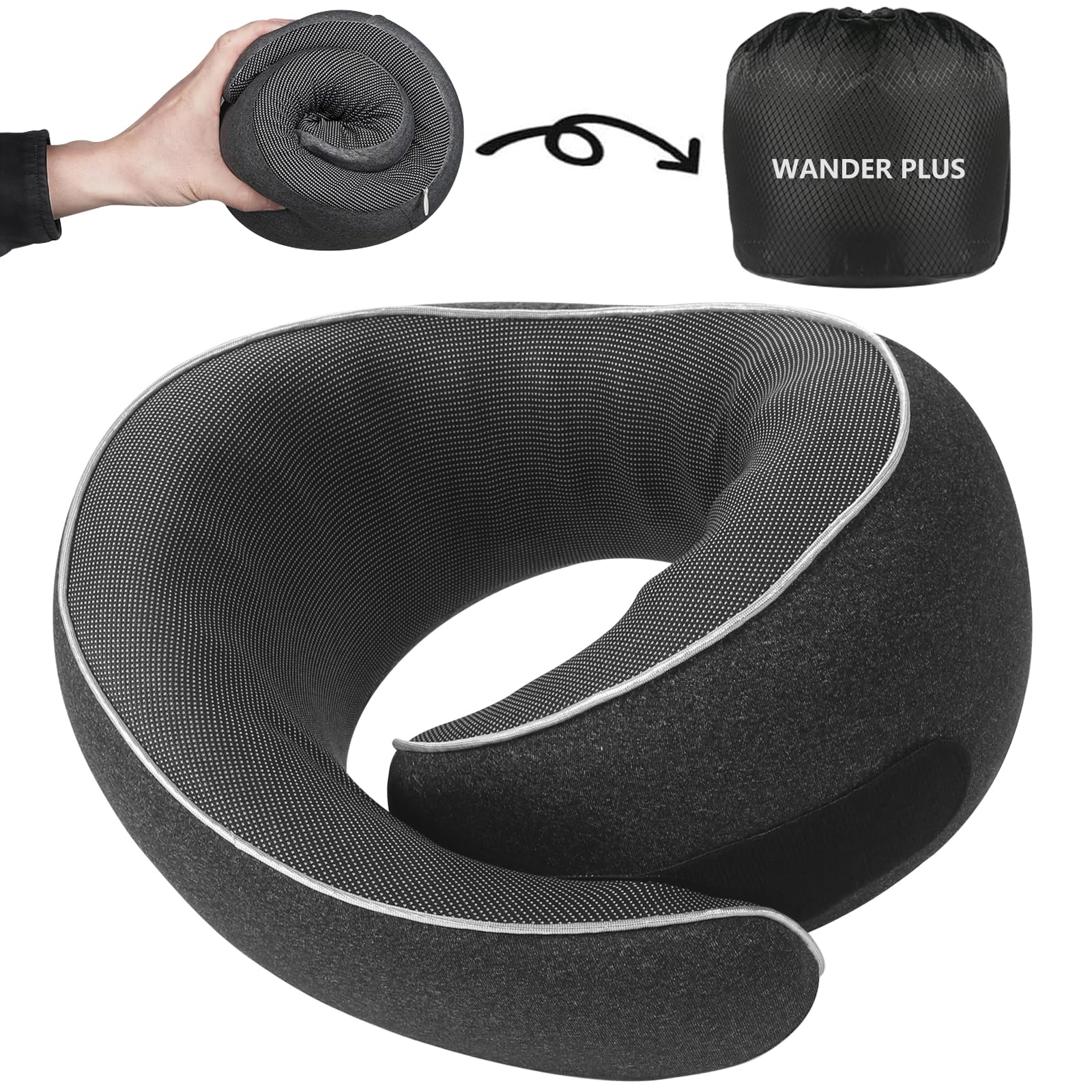 Genuine Travel Pillow 100 Pure Memory Foam Neck Pillow Airplanes