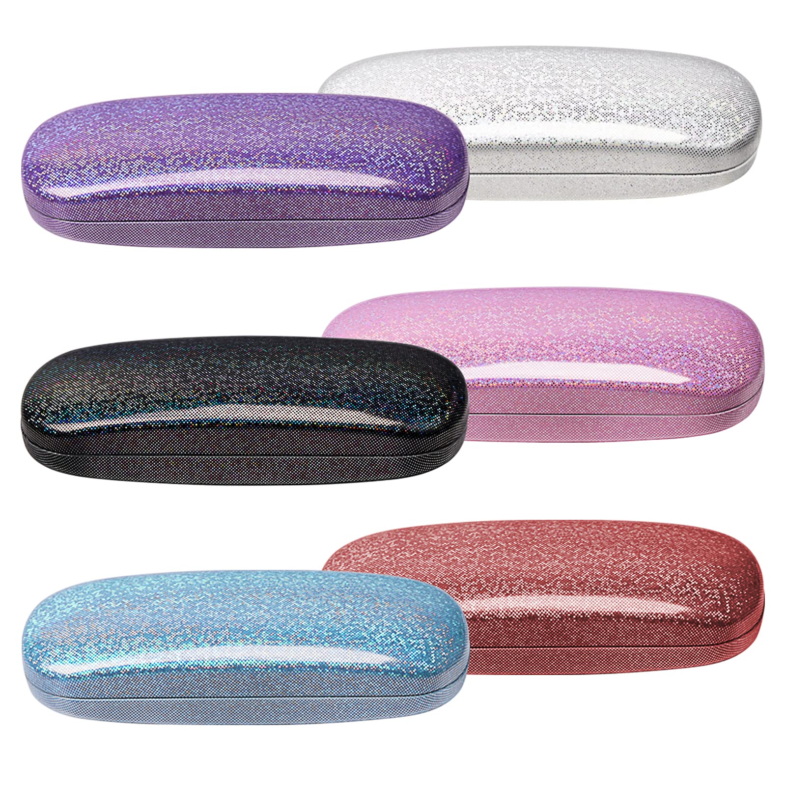 MBSCS Pack Hard Shell Eyeglasses Glasses Case Shiny Glasses Protective  Case for Eyeglasses