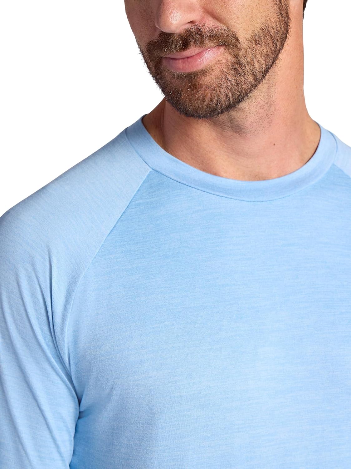 Gaiam Mens Everyday Basic Long Sleeve Crewneck Top, Standard Fit, Stretch Midweight Material - Image 4