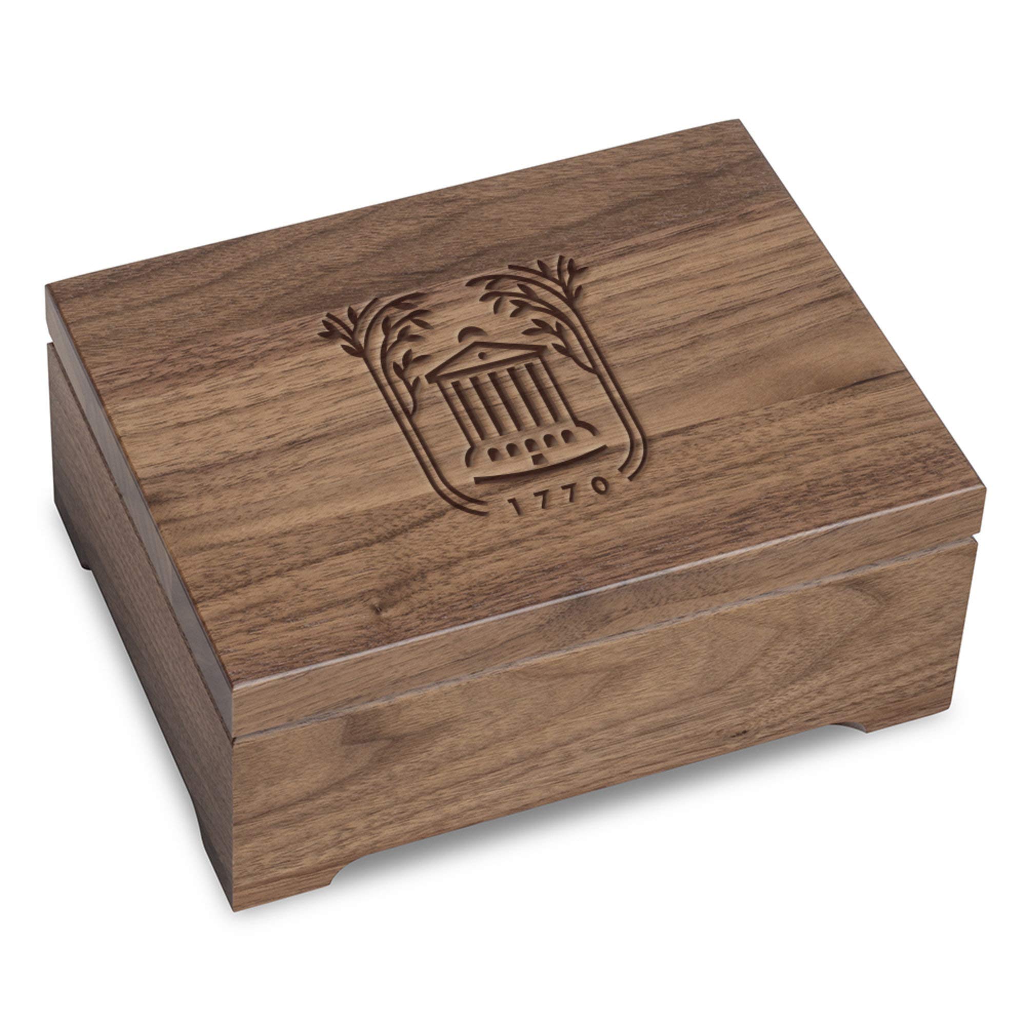 M. LA HART College of Charleston Solid Walnut Desk Box