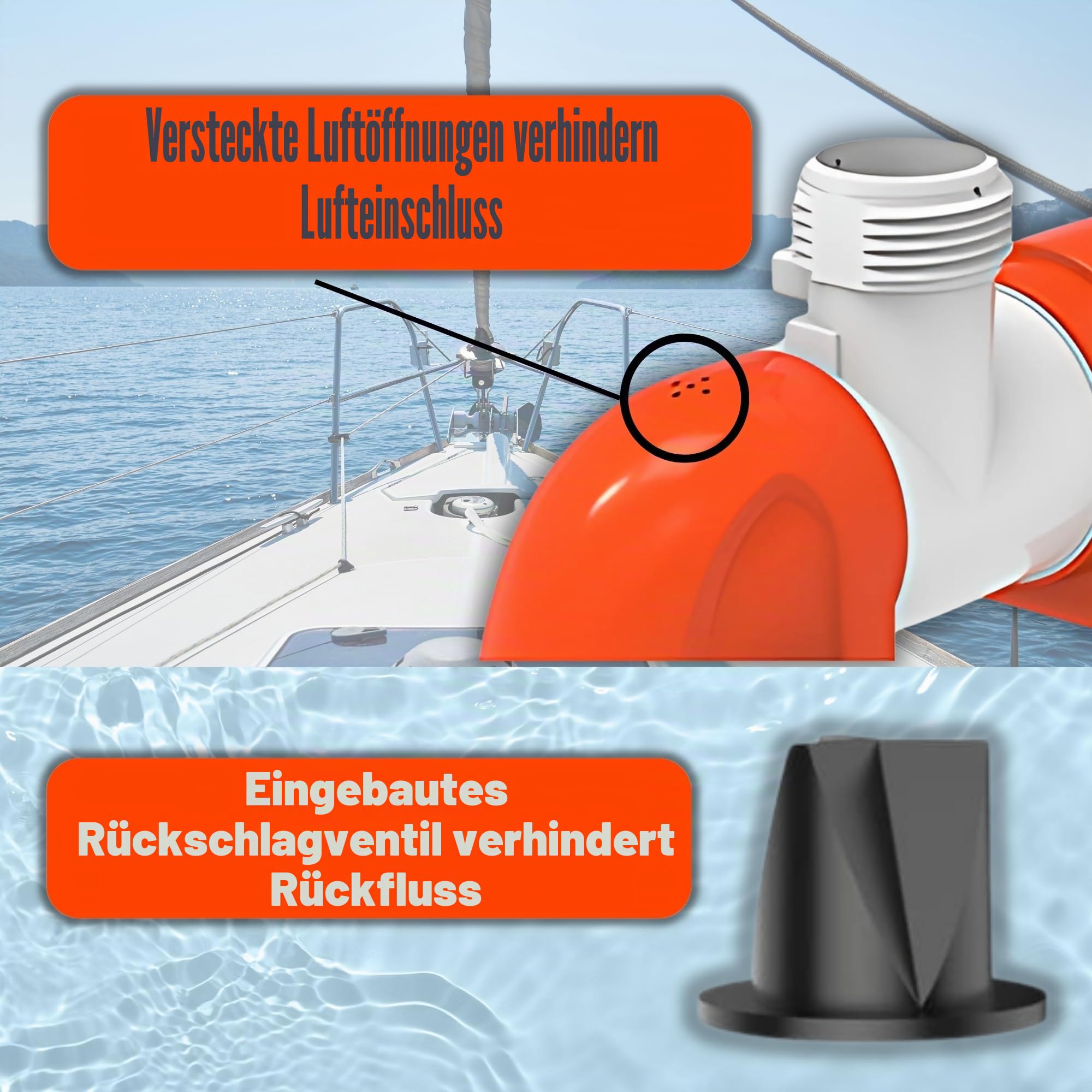 SEAFLO 14C Serie, 12 V, 1100 GPH, nicht-automatische Bilgenpumpe mit niedrigem Profil, Rückschlagventil, Snap-Fit-Design, 360°-Installation, 4 Jahre Garantie für Marine, Boot, Yacht