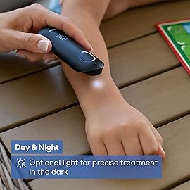 Beurer BR90 Insect Sting and Bite Relief with Light, Chemical-Free Bug Bite Healer for Day and Night, Electronic Heat Device for After Mosquito Bites to Ease Itching and Swelling