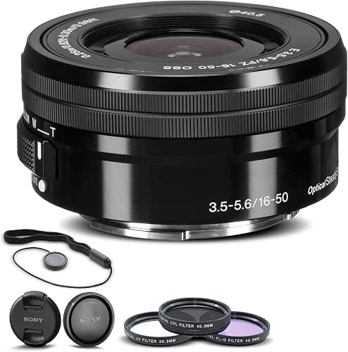 Sony E PZ 16-50mm f/3.5-5.6 OSS Lens (SELP1650) + Filter