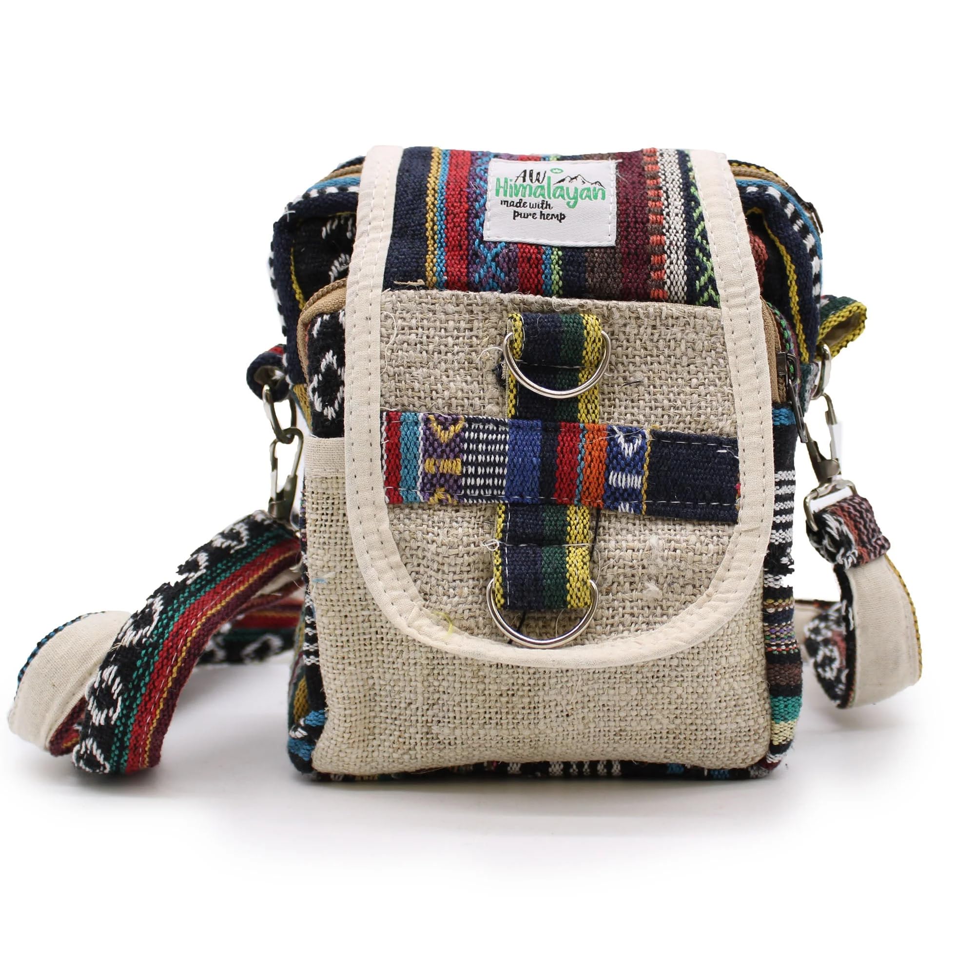 Body-Cross Natural HEMP Festival Hippy Chic Boho Nepalese Style Travel Bag