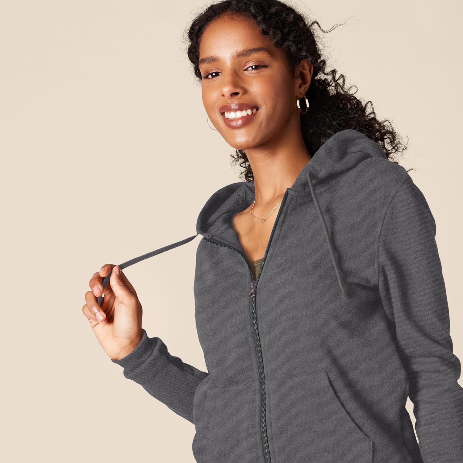 Amazon Essentials womens Fleece Full-Zip Hoodie (Available in Plus Size) - Image 4