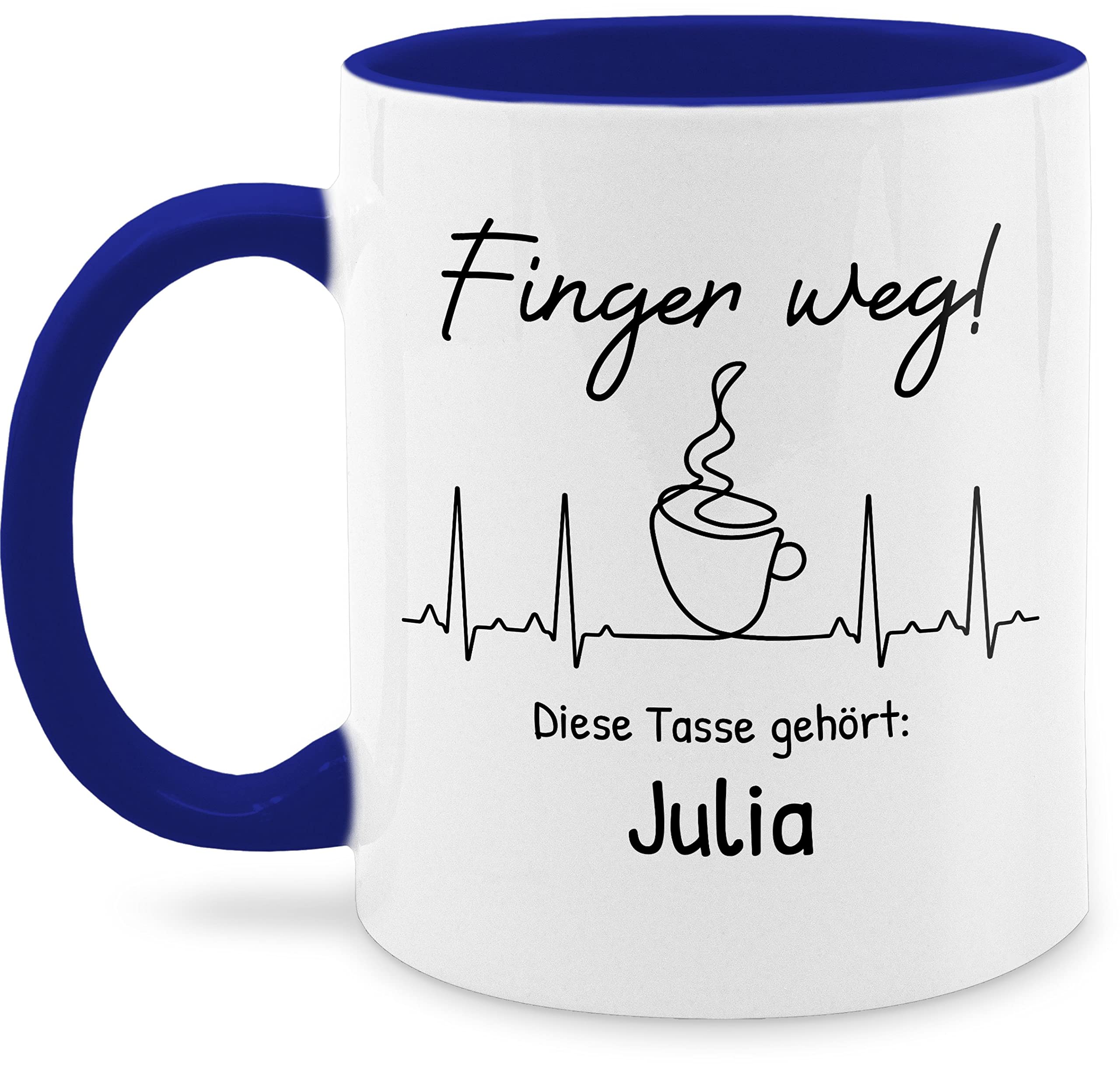 Personalisiert: 'Finger Weg!' Kaffeetasse Mit Deinem Namen – 330 Ml, Spülmaschinenfest & Beidseitig Bedruckt