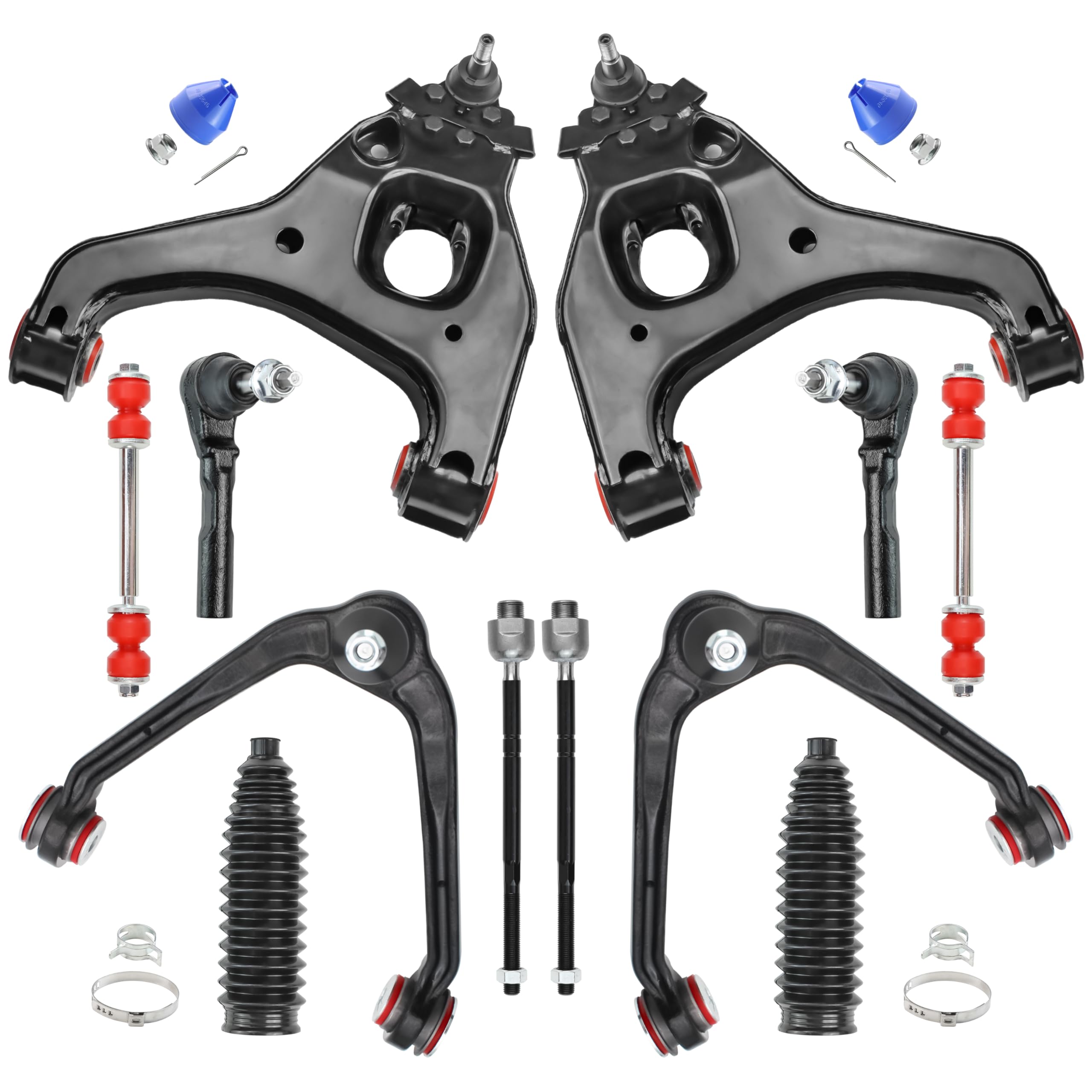 Photo 1 of 12pc RWD Front End Upper & Lower Control Arms Suspension Kits with Polyurethane Bushing for 1999-2006 Chevy Silverado 1500, GMC Sierra 1500
