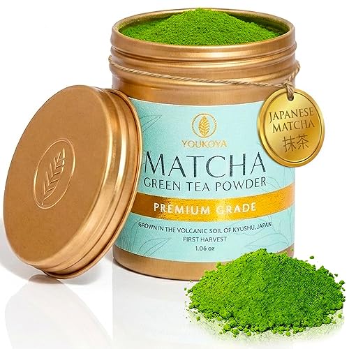 Matcha Té verde en polvo – Tés orgánicos japoneses para desintoxicación y aumento de energía – Feria y sostenible, cosecha de una sola fuente,