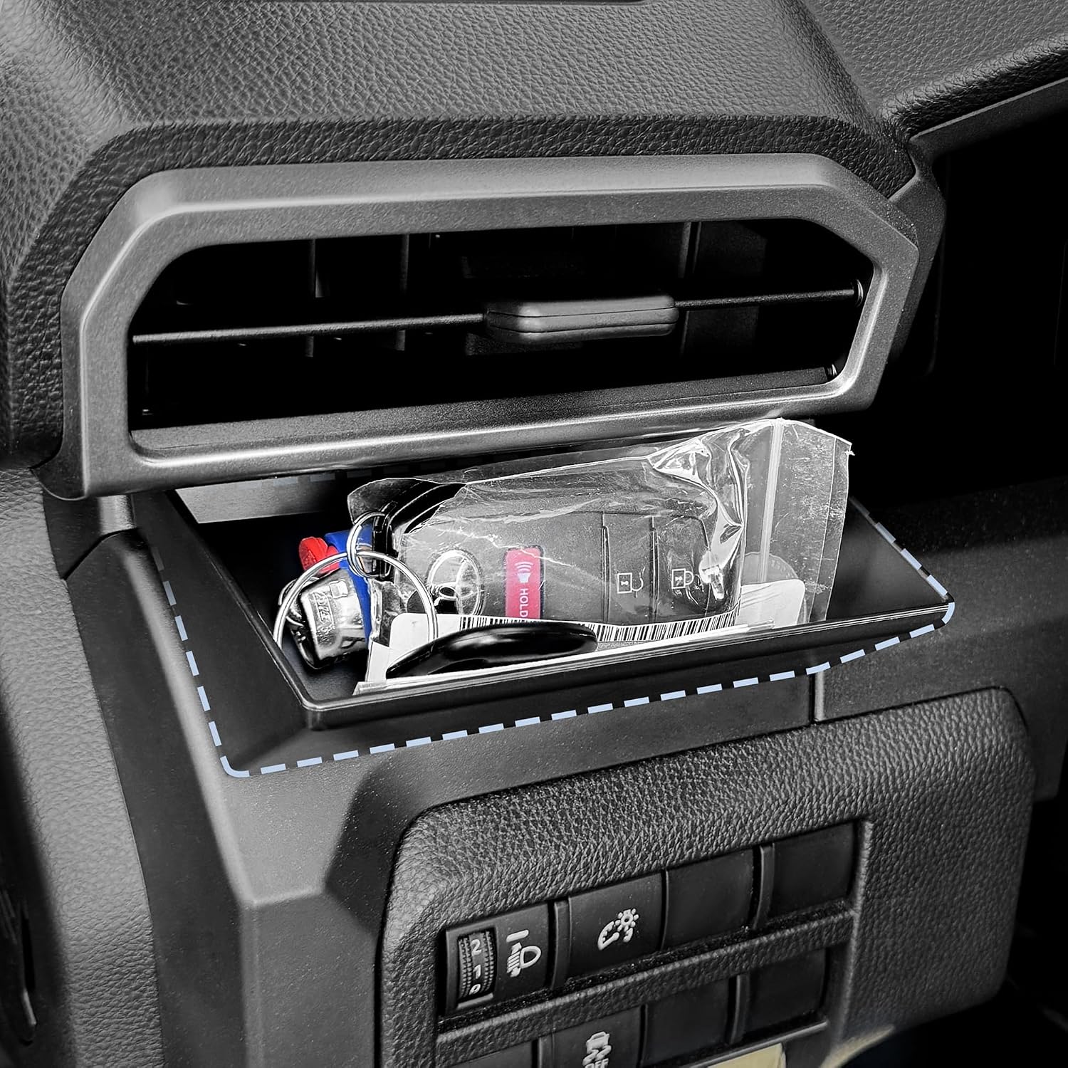 Air Vent Organizer Tray, Car Air Vent Storage Box Compatible with 2024 2025 2026 Toyota Tacoma 4Runner Accessories Toyota Coin Key Card Case Organizer (Not for Passenger Side)