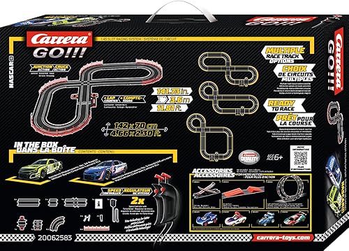 Miniatura 9 de Carrera GO Electric Powered Slot Car Racing Kids Toy Race Track Set 143 Escala, NASCAR Watkins Glen Duel ASIN