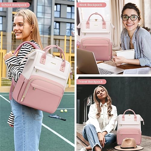 Miniatura 149 de LOVEVOOK Mochila para laptop para mujer, mochila para mujer a la moda, Negro, 15.6 pulgadas