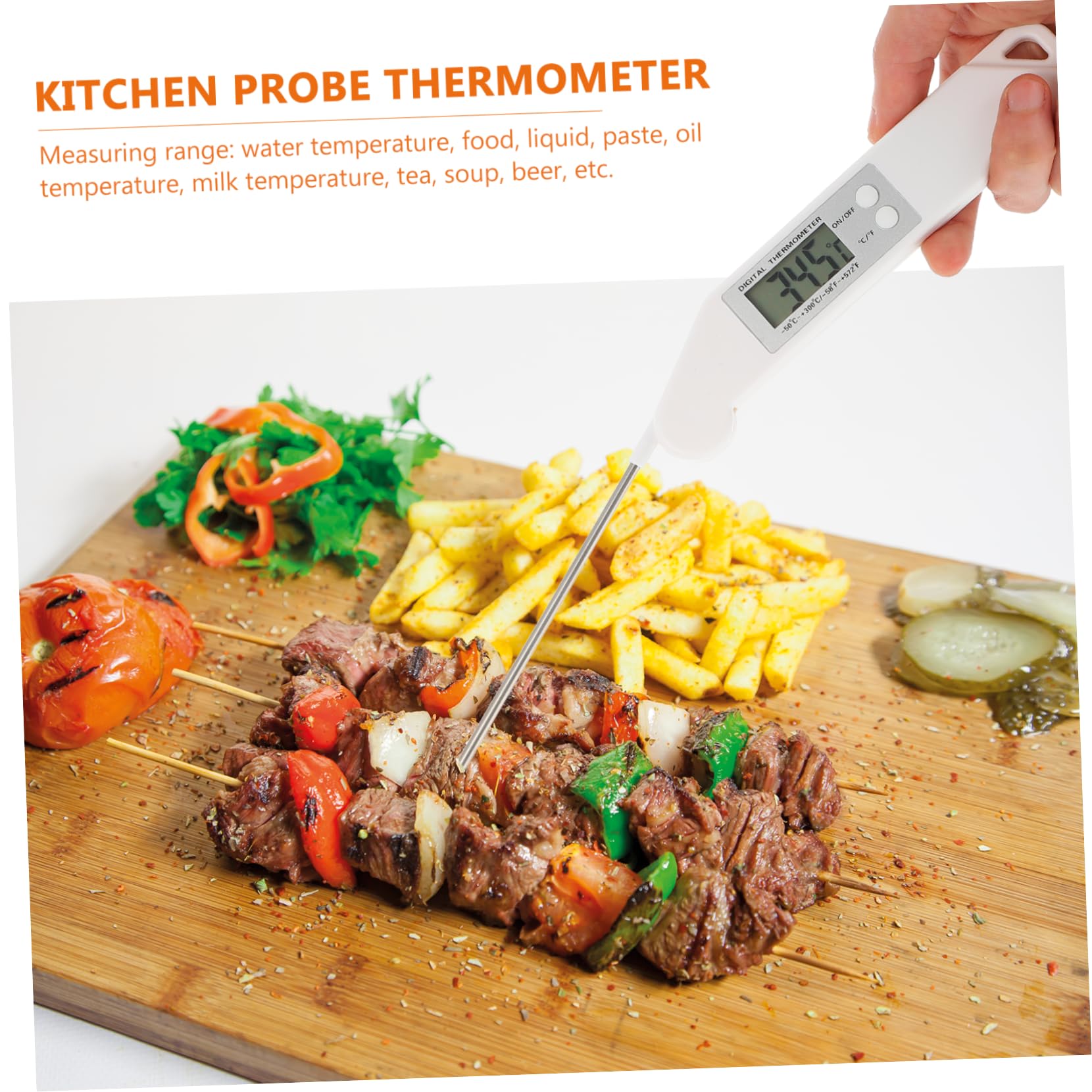 Alipis 3 Termómetros Electrónicos Digitales Para Cocina De Lectura Instantánea Para Parrilla Y Barbacoa Abs