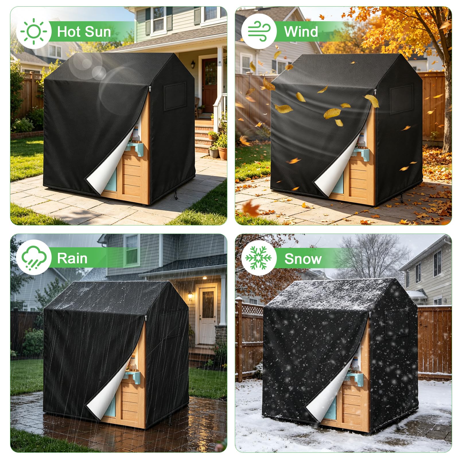 Smoby Abdeckung Spielhaus 600D Wasserdicht Winddicht UV-beständig L145xW145xH160cm