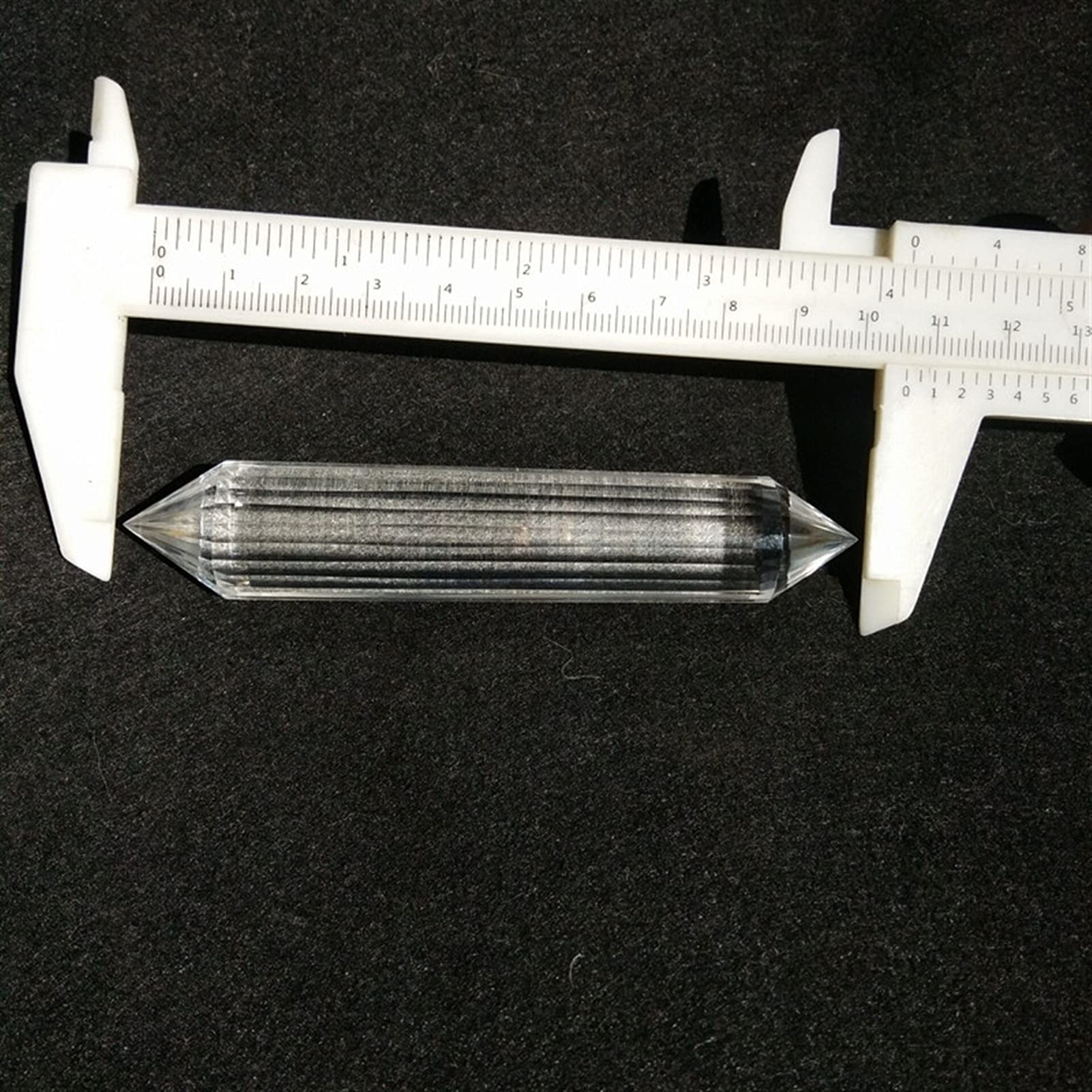 PAKMEZ Varita de Cristal Inspirada en Vogel de Cuarzo Transparente Natural de 24 Lados, Piedra de Cristal dingchi Obelisco