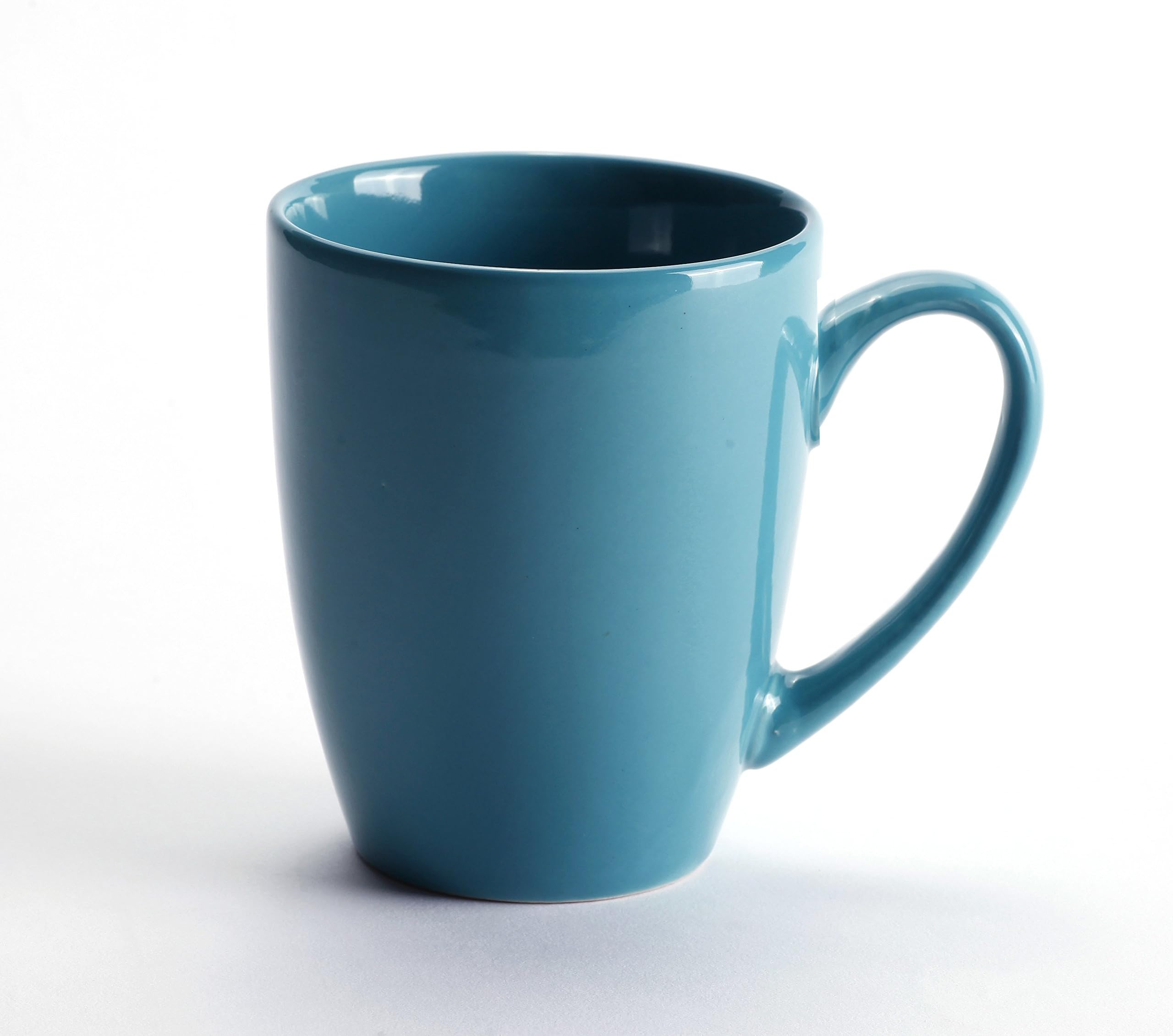 Aaron Bistro Ceramic Coffee Tea Mug Cup 12 OZ Solid MultiColor Lake Green