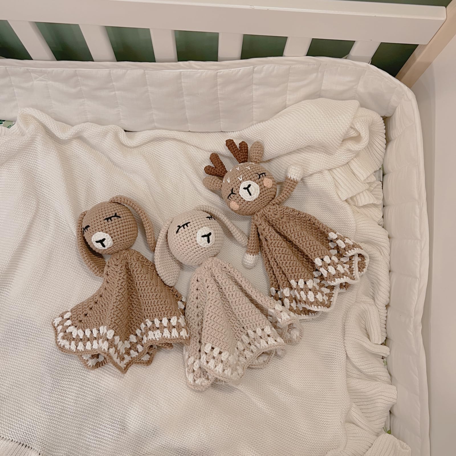 Asciugamano morbido e morbido all'uncinetto per neonati, aiuta a calmare e favorire il sonno del bambino