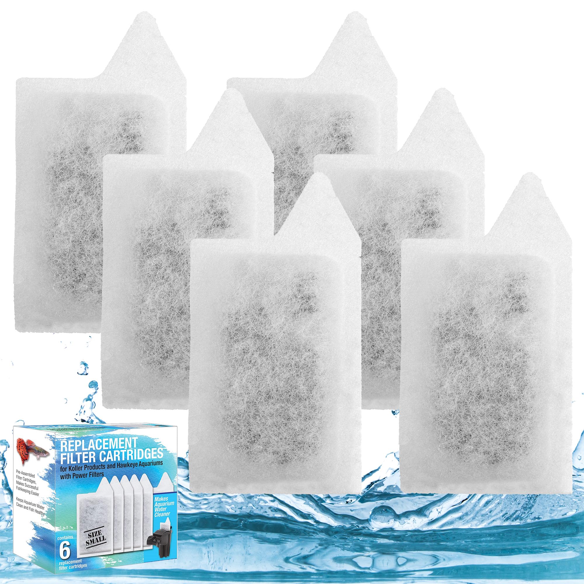 Paquete De 6 Cartuchos Filtro Repuesto Pequeños Para Filtros Alimentación Koller Products