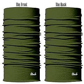 Obacle Bandana Face Mask for Sun Dust Wind Protection Seamless Face Mask Bandana for Men Women Thin Neck Gaiter for Motorcycle Fishing Hunting Outdoor Sport (Dark Green)