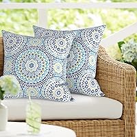 Vista 82 de Paquete de 2 almohadas lumbares impermeables para exteriores con rellenos, 12 x 20 pulgadas, almohada decorativa rectangular para patio, hogar