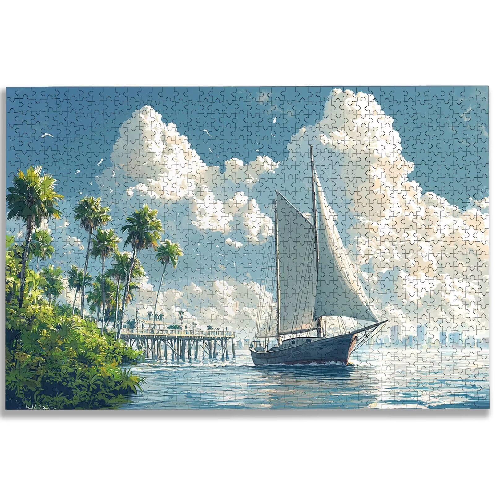 Puzzle 1500 elementów, 1500 elementów, dla dorosłych, krajobraz, drewniane puzzle dla dorosłych, trudne puzzle dla całej rodziny, drewniane puzzle do dekoracji pokoju, prezenty, -3130