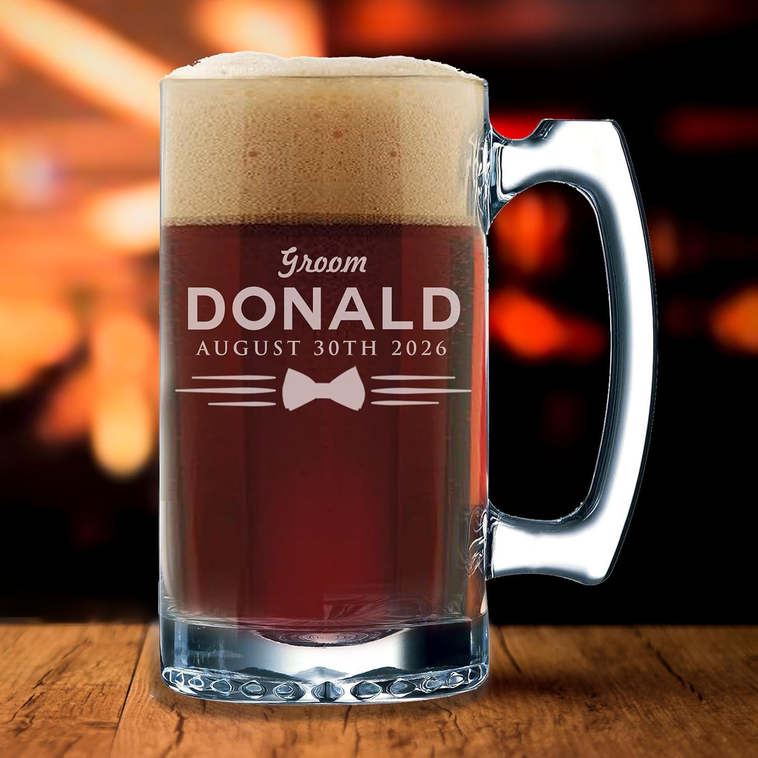 My Personal Memories Personalized Groomsmen Beer Mugs Sets - Uniform Style 12 oz (7)