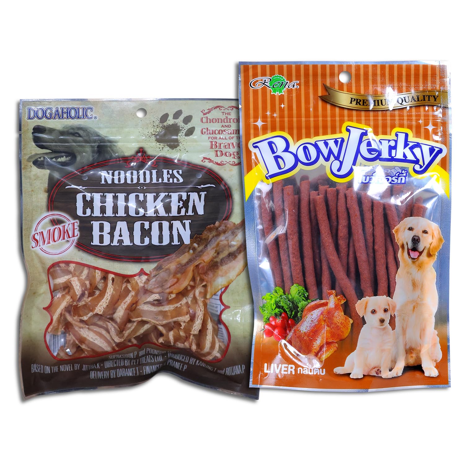 Rena Combo of Noodles Chicken Bacon Strips, Smoke and Bow Jerky Liver Treat for Dogs (B08MW694P8) Amazon Price History, Amazon Price Tracker