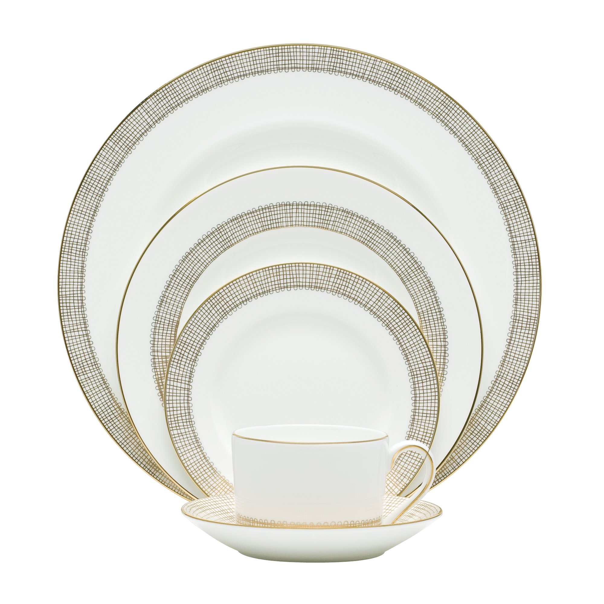 Amazon.com | Wedgwood Vera Wang Gilded Weave 5-Piece Place Setting