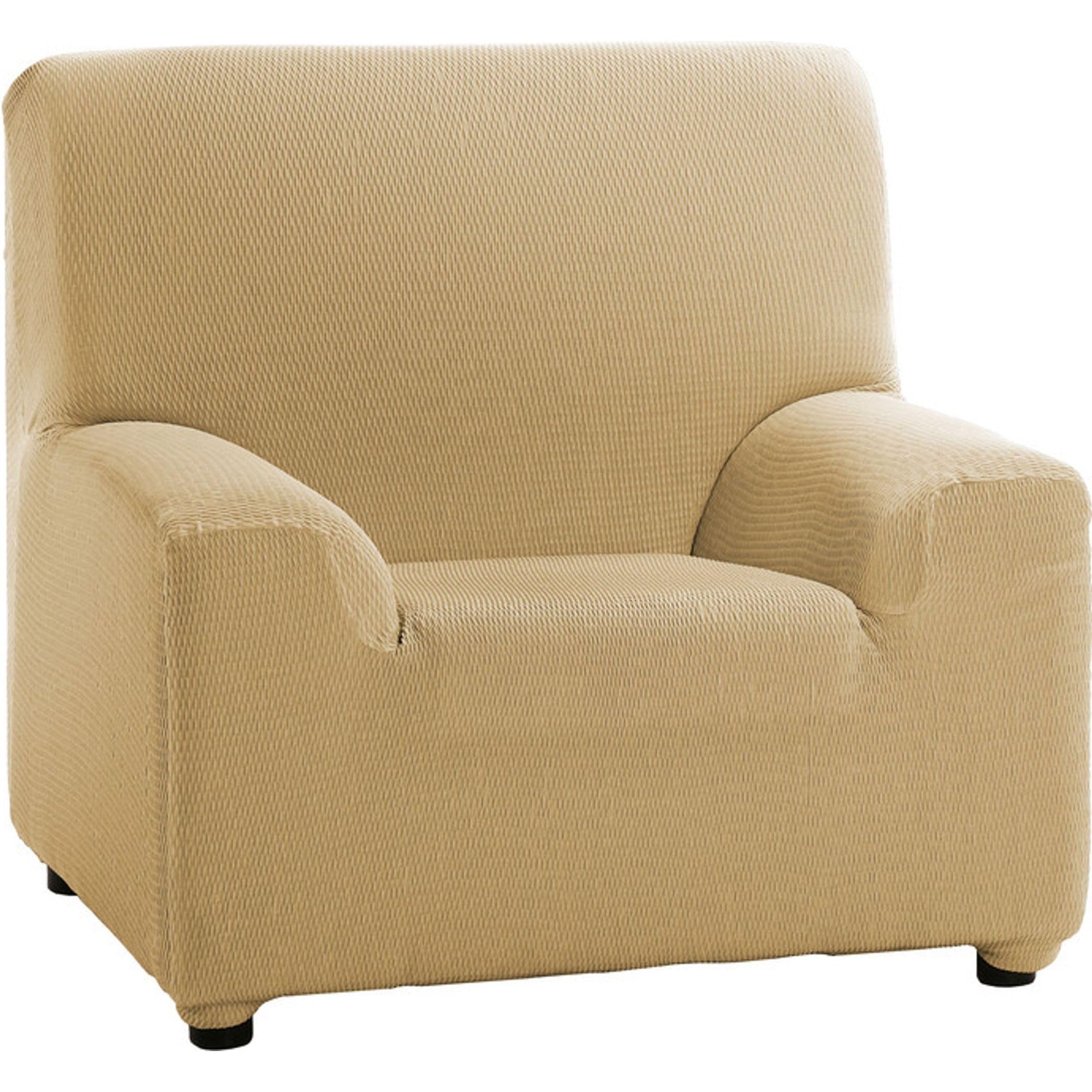 ECOMMERC3 Sofaüberwurf für 1 Sitzer - Farbe Beige - rutschfest und super verstellbar, 100% Made in Spain