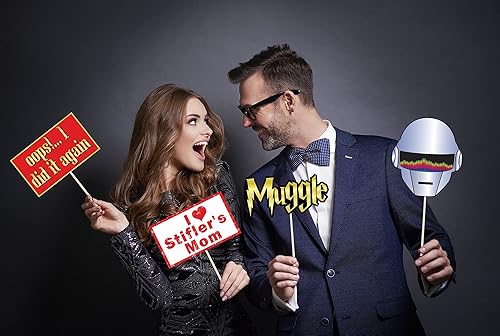 Miniatura 2 de Throwback - Juego de accesorios para cabina de fotos de los años 2000 y 90, divertida decoración de fiestas temáticas de los años 2000 y 90,