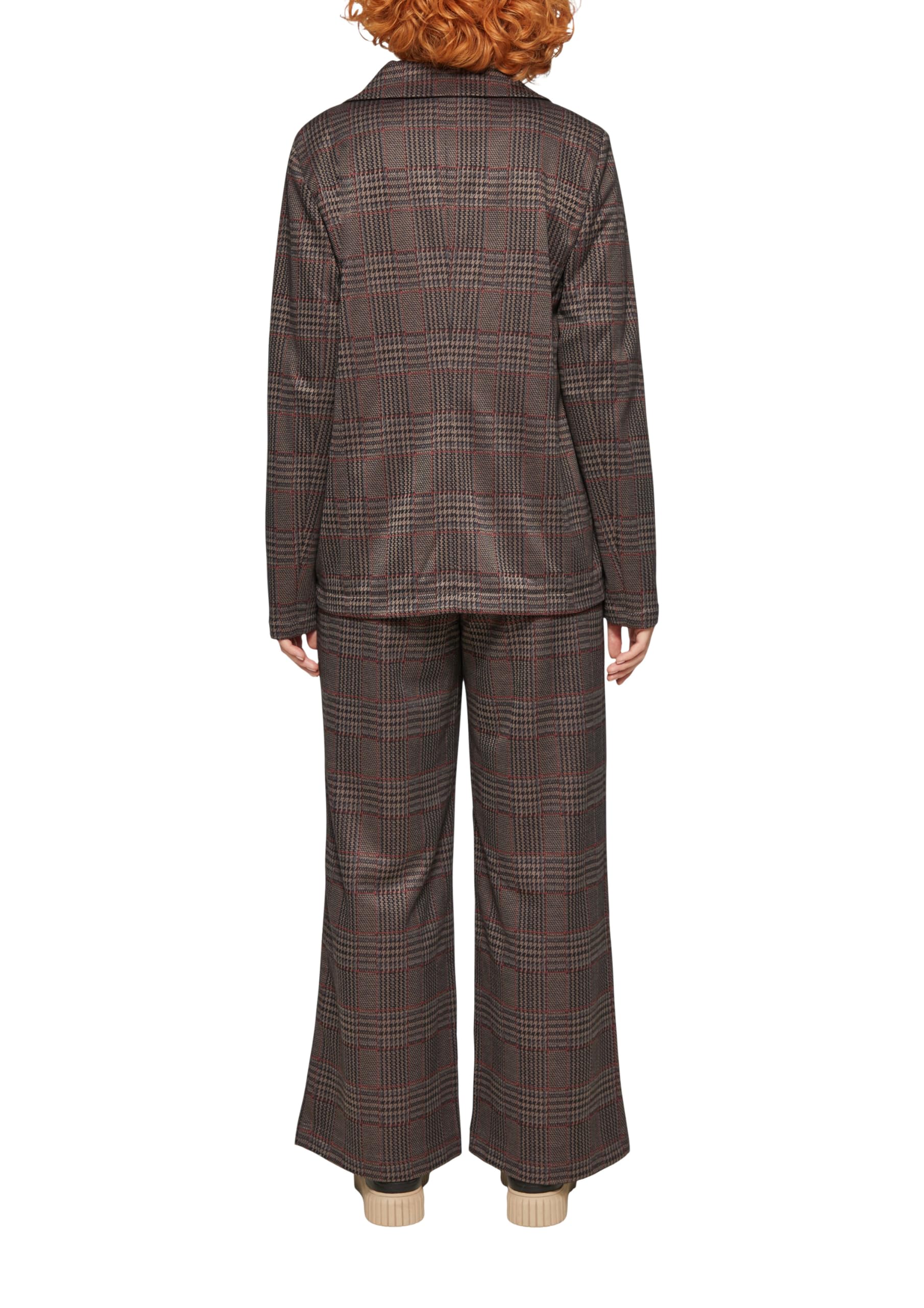QS Karierter Blazer aus Viskosemix