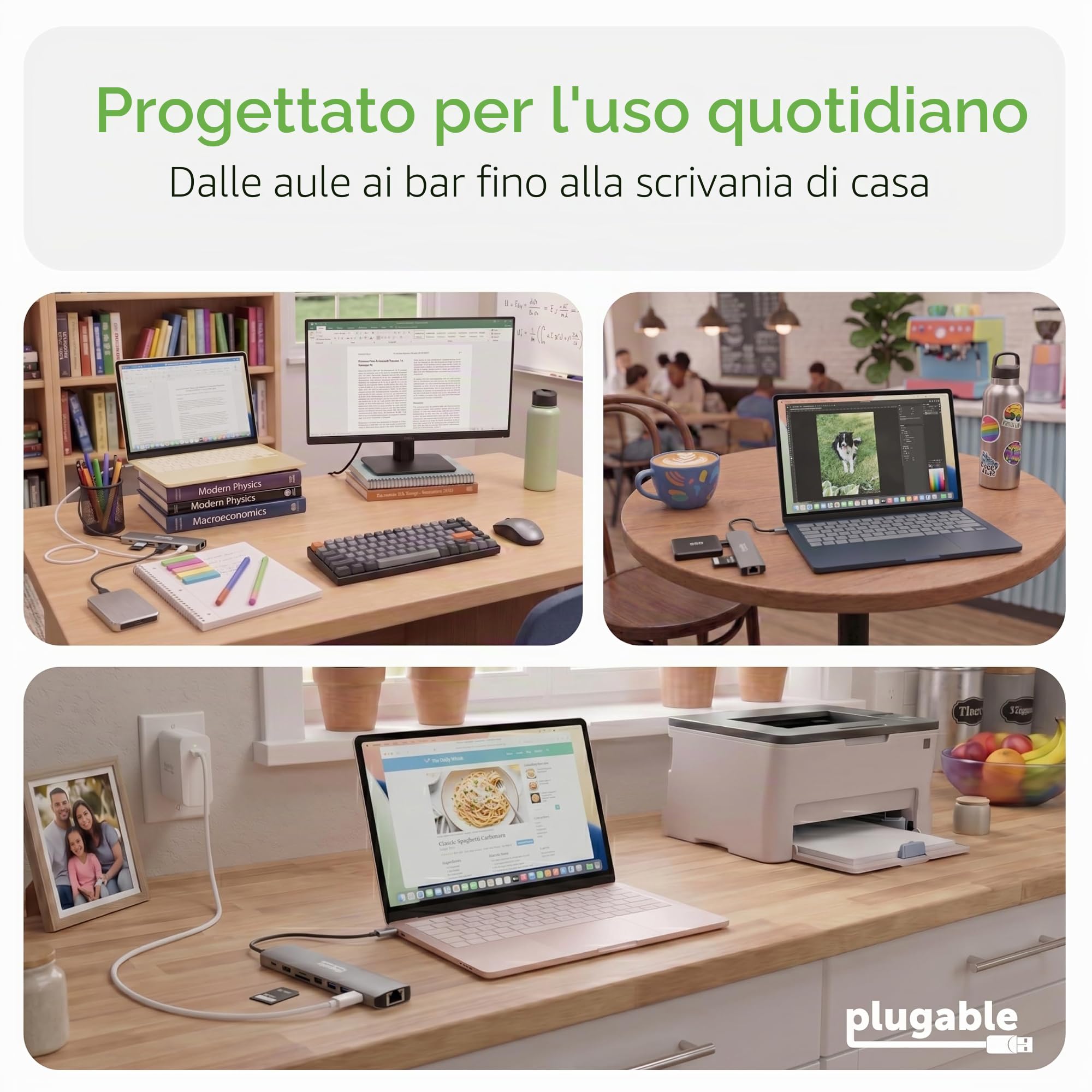Plugable Hub USB-C 9 in 1 con alimentazione da 140 W