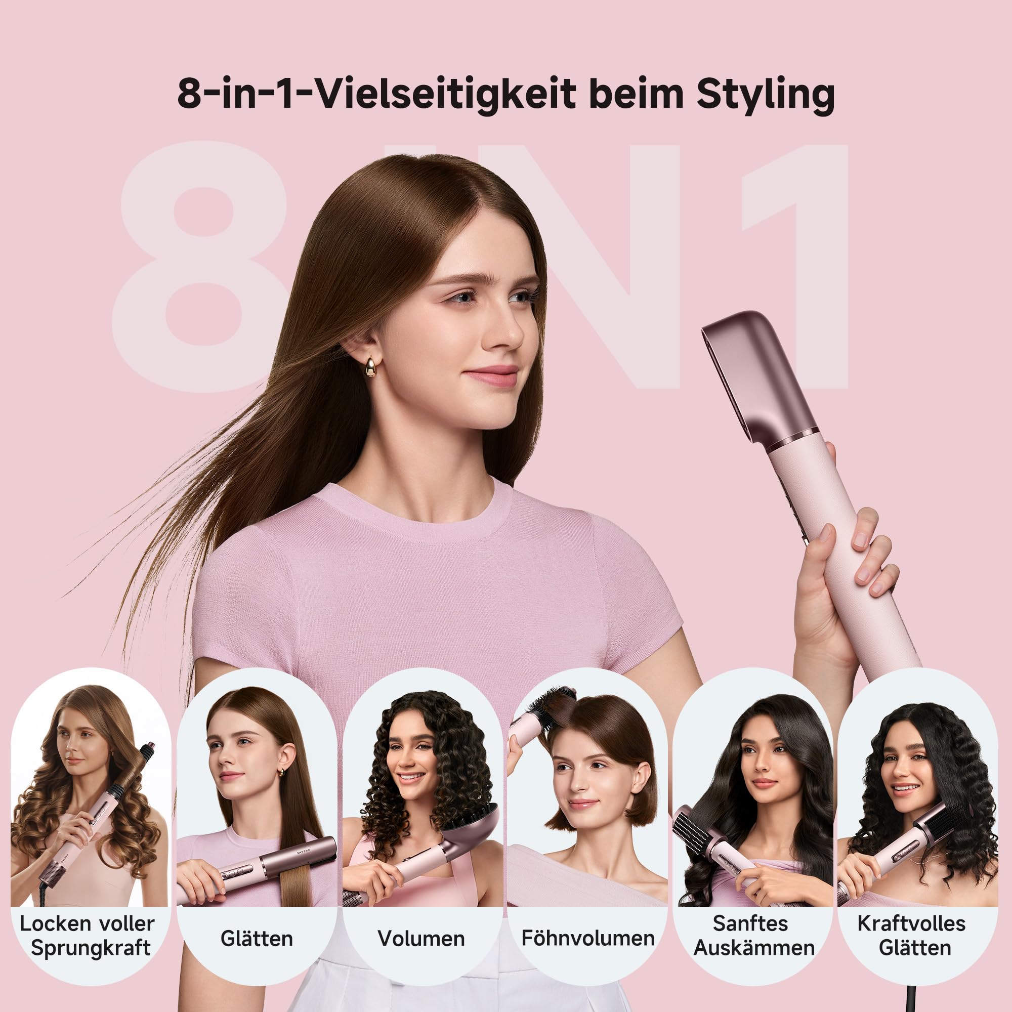 Dreame AirStyle Era 2 Multi-Styler 8-in-1 Airflow Styling Schnelles Trocknen Glätten Locken Volumen Kaltluftfunktion