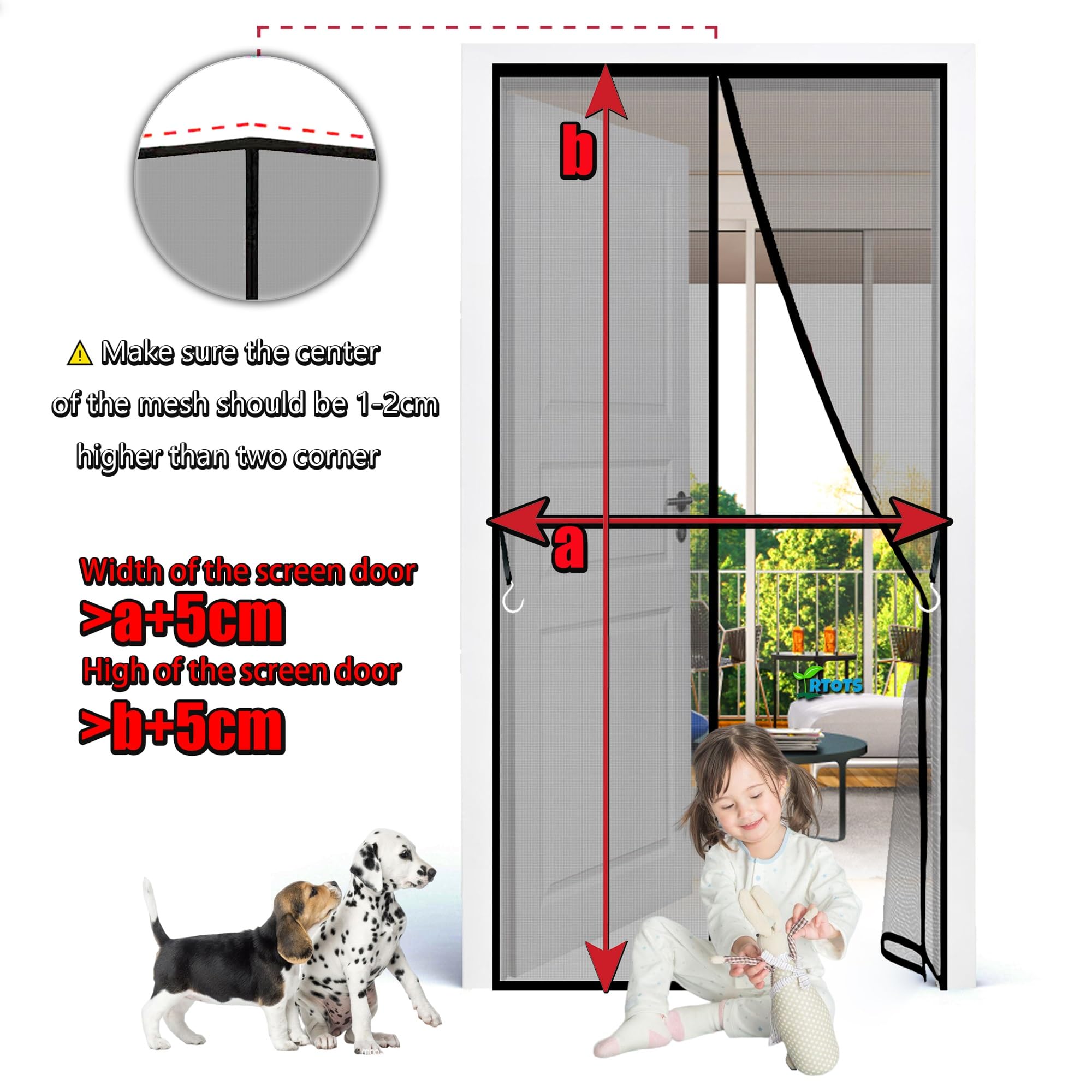 Fenetre Magnetique Rideau Anti Mouche 145 X 185 Cm Moustiquaire Porte Rideau Installation Simple Rideau Maille Rideau Pour Baie Vitree, Noir